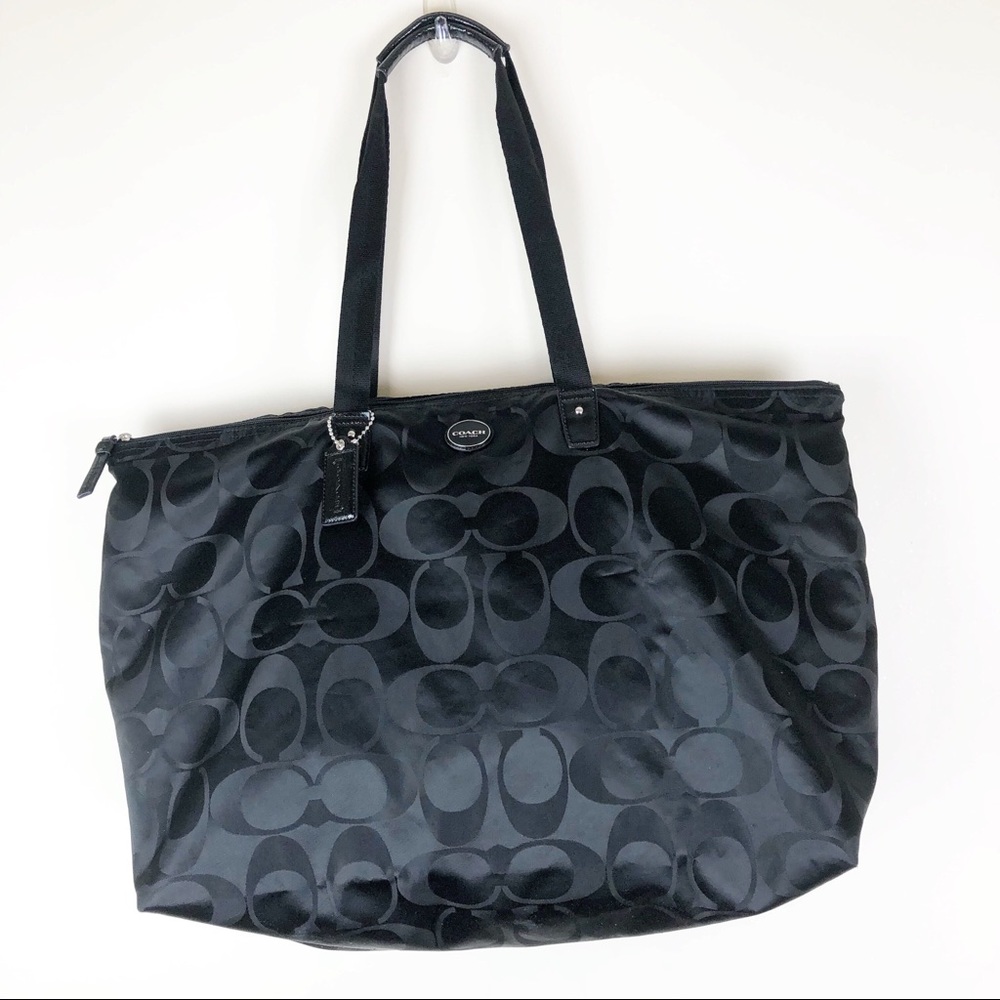 Authentic Coach Travel Bag Folding Black